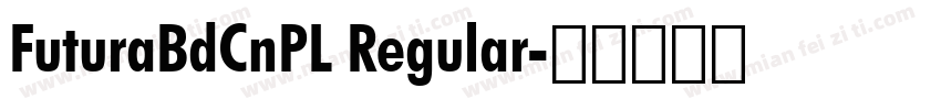 FuturaBdCnPL Regular字体转换
